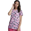 Kép 2/6 - DK717 Medical Női mintás felső - Hoo Cares For You? - 2XL
