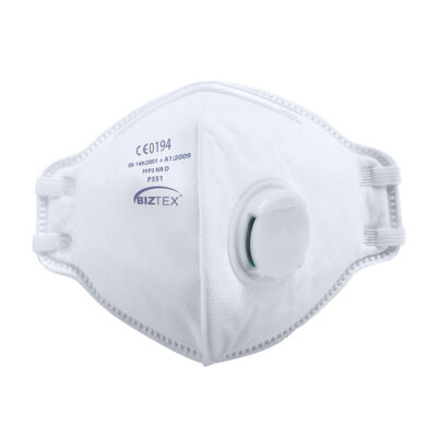 FFP3 félbehajtható légzésvédő maszk fehér