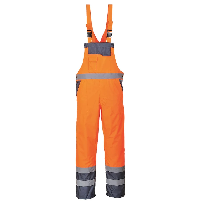 Láthatósági kantáros nadrág narancs/navy 4XL
