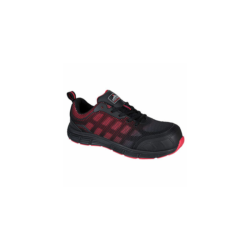 Munkavédelmi cipő fekete/piros 36